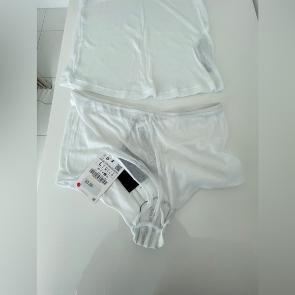 NWT Zara combo. White cotton boyish, L size. Never worn - Picture 2 of 6